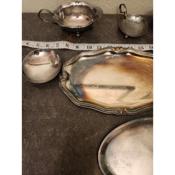 7 Pc *read Vintage WMF Silver plated Tray Serving Tea Set German - Picture 3 of 9